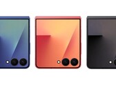 Ya circula por Internet una primera imagen real del Samsung Galaxy Z Flip7 con el embalaje y la tapa de la pantalla encendidos. (Fuente de la imagen: Evan Blass)