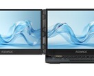 La segunda pantalla del Acemagic X1 se despliega hacia la izquierda para una configuración de doble monitor. (Fuente de la imagen: Acemagic)