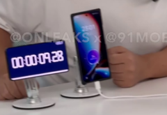 El vídeo de demostración muestra cómo el smartphone no revelado alcanza el 10% de carga en 23 segundos, antes de llegar al 17% en apenas 35 segundos. (Fuente de la imagen: 91Mobiles x @OnLeaks)