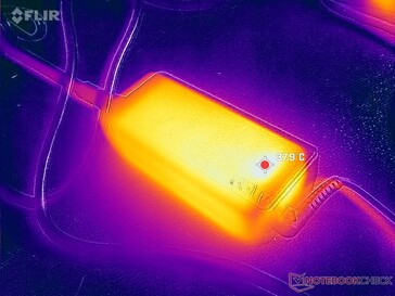 El adaptador de CA puede alcanzar más de 38 C cuando funciona con cargas exigentes