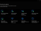 El panel de control de la aplicación «Seguridad de Windows», en el que se muestra el menú «Seguridad de un vistazo».