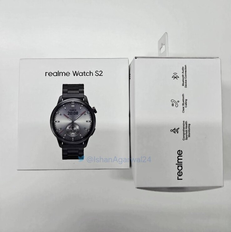 La supuesta caja del Realme Watch S2. (Fuente: Ishan Agarwal vía Twitter/X)