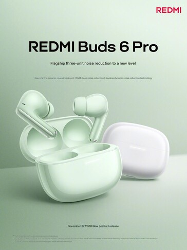 Redmi Buds 6 Pro teaser (Fuente de la imagen: Redmi - machine translated)