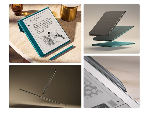 El Kindle Scribe (2024) está disponible en un nuevo color y viene con un lápiz Premium mejorado. (Fuente de la imagen: Amazon)