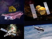 En la imagen, los telescopios espaciales JWST, Hubble, Chandra y Swift (Fuente de la imagen: NASA; editado)