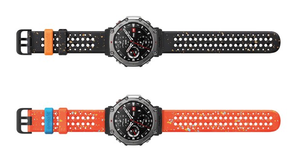 El Amazfit T-Rex 3 está disponible en Onyx y Lava con correas opcionales en colores a juego. (Fuente de la imagen: Amazfit)