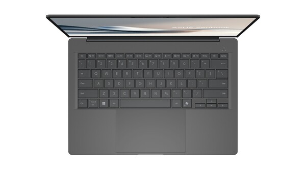 Asus dice que el Zenbook A14 tiene teclas sin manchas y un touchpad ampliado. (Fuente de la imagen: Asus)