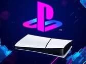 La consola PS5 Digital descansa horizontalmente bajo el logotipo de PlayStation