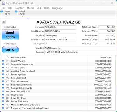 ADATA SE920 funciona con PCIe 4.0 x4