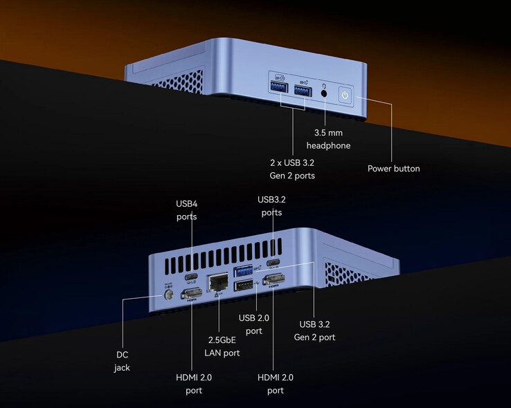 La conectividad del Geekom AX8 Pro (Fuente: Geekom)