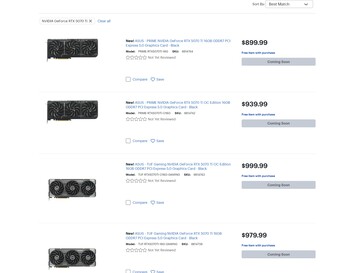 Se muestran los precios de la RTX 5070 Ti en Best Buy (Fuente de la imagen: Captura de pantalla, Best Buy)