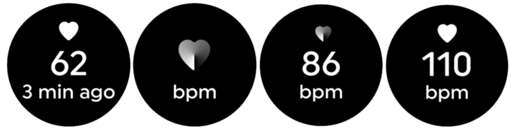 La interfaz de usuario de la función de frecuencia cardiaca de Withings. (Fuente de la imagen: Withings)