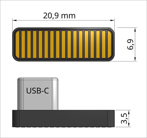 SoundSlide se conecta al puerto USB-C de un ordenador. (Fuente de la imagen: SoundSlide)