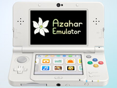 Emulador de Nintendo 3DS Logotipo de Azahar en la pantalla de la consola 3DS