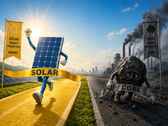 En mayo de 2026, la energía solar aportó el 12,8 % de la electricidad de EE. UU., frente al 12,2 % del carbón.