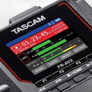 El grabador FR-AV2 cuenta con una brillante pantalla LCD en color de 2". (Fuente de la imagen: TASCAM)