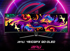 El MPG 491CQPX es uno de los varios monitores QD-OLED para juegos que MSI ha anunciado este verano. (Fuente de la imagen: MSI)