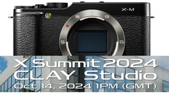 Fujifilm ha confirmado una X Summit para el 14 de octubre, en la que parece probable el lanzamiento de la cámara X-M5. (Fuente de la imagen: Fujifilm - editado)