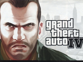 Una imagen en primer plano de Niko Belić junto al logotipo de GTA IV (fuente de la imagen: Rockstar Games)