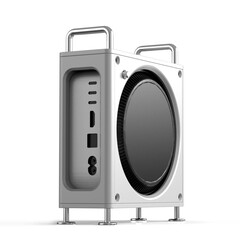 La carcasa Macforge de Zeera para el Mac Mini M4 está diseñada como un Mac Pro. (Fuente de la imagen: Zeera)