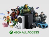 Banner de Xbox All Access con las consolas Xbox mostradas