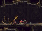 Una imagen en la que aparecen el Penitente y un enemigo en Blasphemous 2.