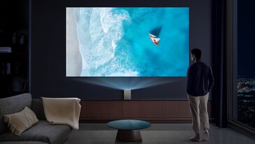 El proyector LG CineBeam S 4K de ultracorta distancia. (Fuente de la imagen: LG)