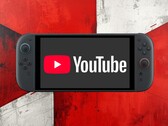 Se muestra la aplicación de YouTube en la Switch 2 (Fuente de la imagen: Google YouTube, Nintendo of America con ediciones)