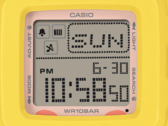 El Casio Baby-G BGD-10KPM-7 cuenta con una esfera digital casi cuadrada con una buena cantidad de información.