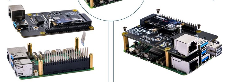 La unidad SSD se conecta a través de PCIe, el módulo de red a través de USB.