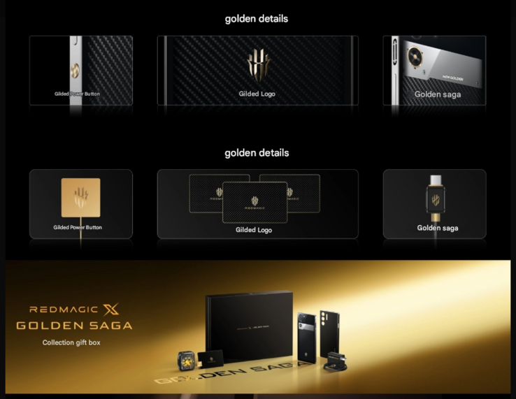 Algunas características exclusivas del Nubia RedMagic X Golden Saga Limited Edition. (Fuente de la imagen: IT Home - traducido automáticamente del chino)