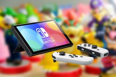 Nintendo lanzó la Switch OLED en octubre de 2021 a un precio recomendado de 350 dólares. (Fuente de la imagen: Nintendo, Ryan Quintal en Unsplash, editado)