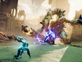 Una imagen que muestra una batalla en Atlas Fallen: Reign of Sand.