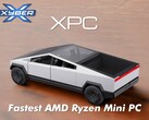 El mini PC Xyber XPC está alojado en el interior de una réplica del cibercamión Tesla. (Fuente de la imagen: Xyber)