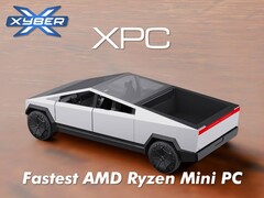 El mini PC Xyber XPC está alojado en el interior de una réplica del cibercamión Tesla. (Fuente de la imagen: Xyber)