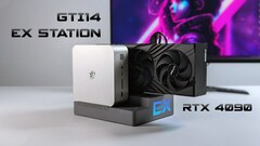 La base Beelink EX eGPU se conecta a una ranura PCIe 4.0 x8 de mini PC compatibles (Fuente de la imagen: ETA Prime)