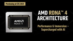 AMD RDNA 4 se presenta en primicia en el CES 2025. (Fuente de la imagen: AMD)