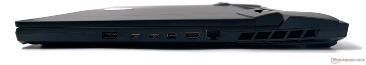 Derecha: USB 3.2 Gen2 Tipo-A, 2x Thunderbolt 4, salida mini-DisplayPort, salida HDMI