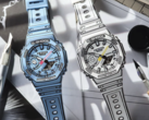 La serie Manga GA-2100MNG de Casio presenta dos relojes, uno en color azul y otro en blanco. (Fuente de la imagen: Casio)