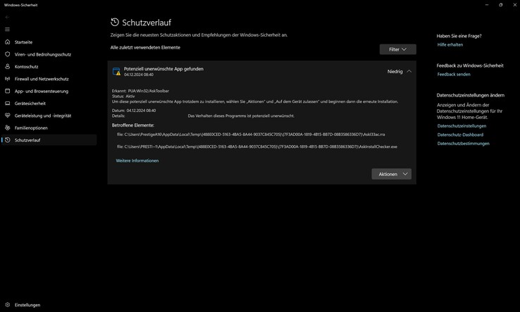 Windows Defender detecta el software no deseado preinstalado de fábrica