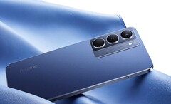 El Realme P3x 5G tiene un diseño moderno con un marco plano y una parte trasera opcional con textura de cuero. (Fuente de la imagen: Realme)