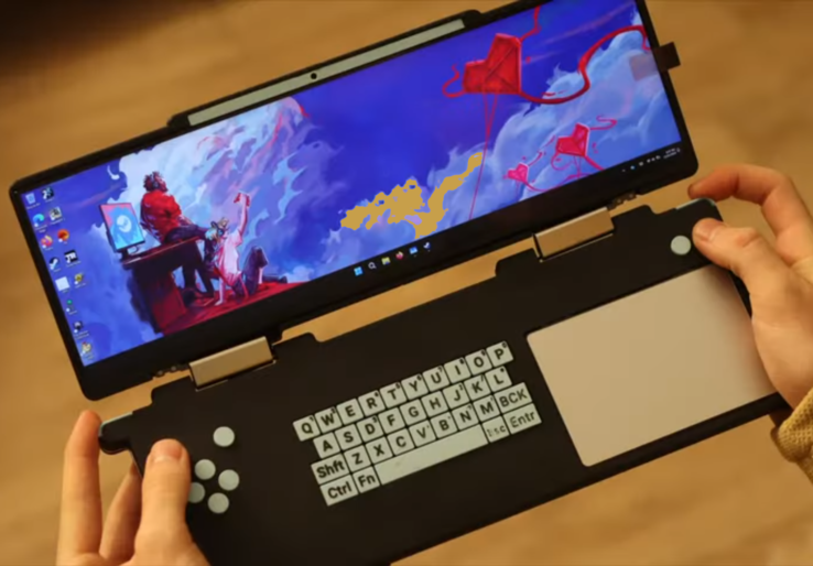 YouTuber construye una DS Deck portátil ultra ancha para juegos a partir de un viejo portátil Lenovo Yoga