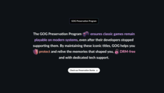 GOG ha emprendido un importante esfuerzo de conservación de juegos (fuente de la imagen: GOG)