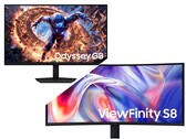 Samsung Odyssey G8 (arriba) y ViewFinity S8 (abajo).