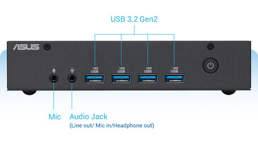 El USB-C está ausente en la configuración estándar. (Fuente de la imagen: Asus)