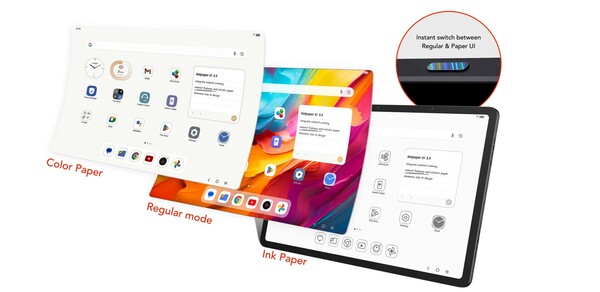 El NXTPAPER 14 de TCL tiene tres modos de pantalla. (Fuente de la imagen: TCL)