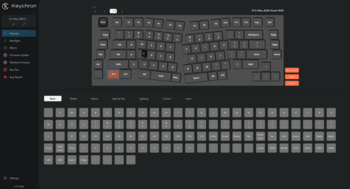 Captura de pantalla de Keychron Launcher keymap