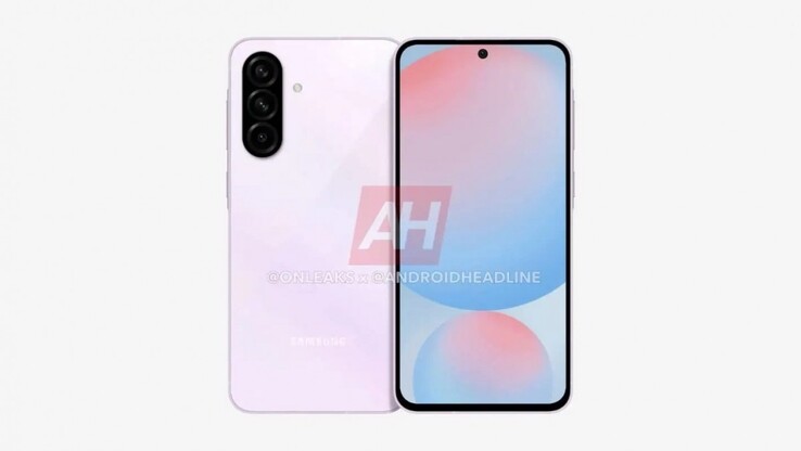 Un render filtrado del Galaxy A56 revela un nuevo diseño del módulo de la cámara. (Fuente de la imagen: Android Headlines)