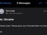 Mensaje de Tim Cook a una empleada de Apple sobre su abuela. (Fuente de la imagen: Twitter)