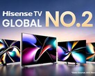 Hisense se declara nº 2 en el mercado de televisores - otra vez. (Fuente de la imagen: Hisense)